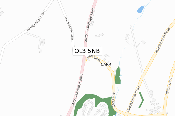 OL3 5NB map - large scale - OS Open Zoomstack (Ordnance Survey)