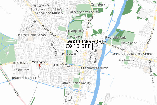 OX10 0FF map - small scale - OS Open Zoomstack (Ordnance Survey)