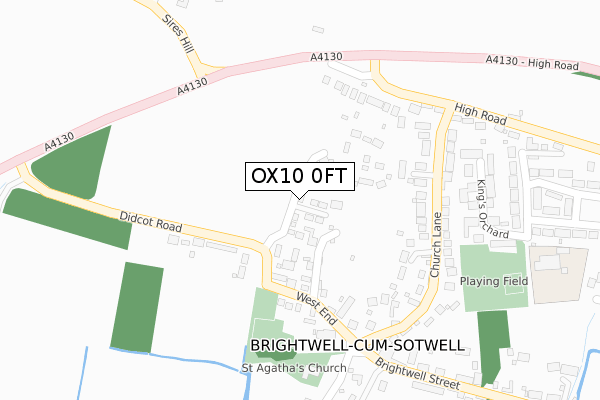 OX10 0FT map - large scale - OS Open Zoomstack (Ordnance Survey)