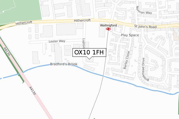 OX10 1FH map - large scale - OS Open Zoomstack (Ordnance Survey)