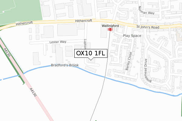 OX10 1FL map - large scale - OS Open Zoomstack (Ordnance Survey)