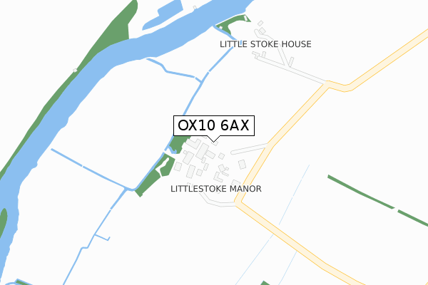 OX10 6AX map - large scale - OS Open Zoomstack (Ordnance Survey)