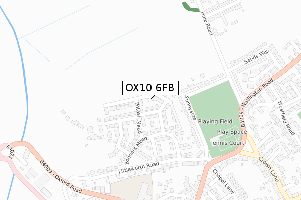 OX10 6FB map - large scale - OS Open Zoomstack (Ordnance Survey)