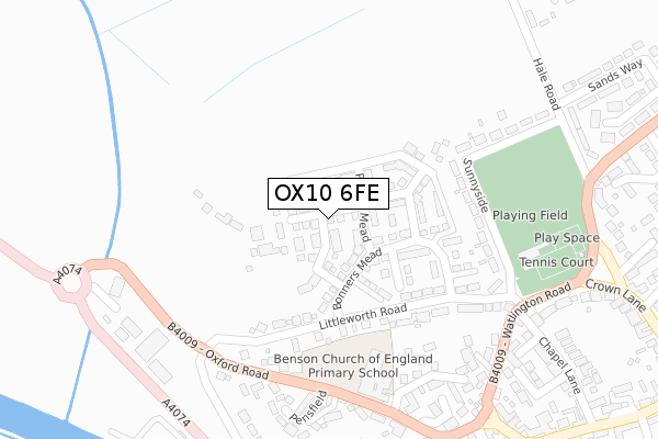 OX10 6FE map - large scale - OS Open Zoomstack (Ordnance Survey)