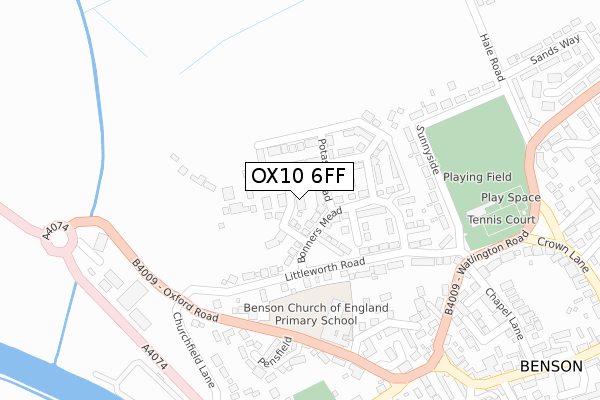 OX10 6FF map - large scale - OS Open Zoomstack (Ordnance Survey)