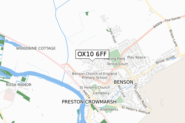 OX10 6FF map - small scale - OS Open Zoomstack (Ordnance Survey)