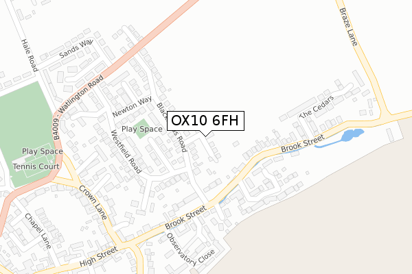 OX10 6FH map - large scale - OS Open Zoomstack (Ordnance Survey)