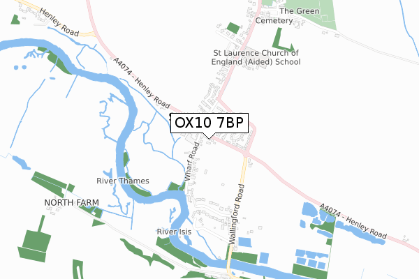 OX10 7BP map - small scale - OS Open Zoomstack (Ordnance Survey)