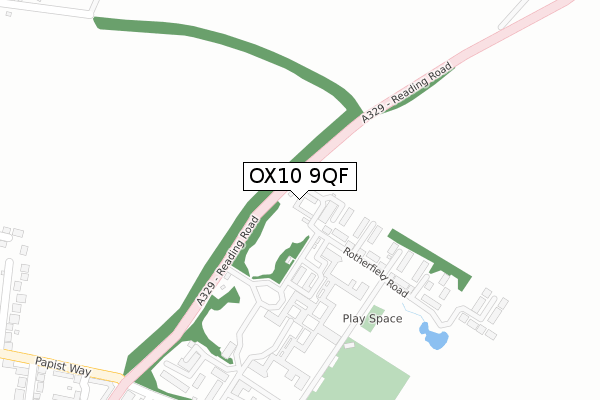 OX10 9QF map - large scale - OS Open Zoomstack (Ordnance Survey)