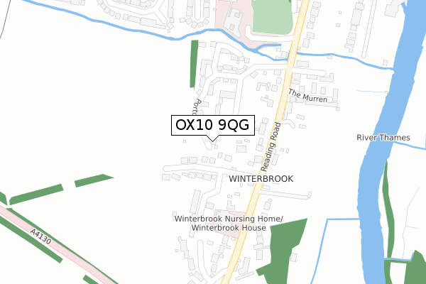 OX10 9QG map - large scale - OS Open Zoomstack (Ordnance Survey)