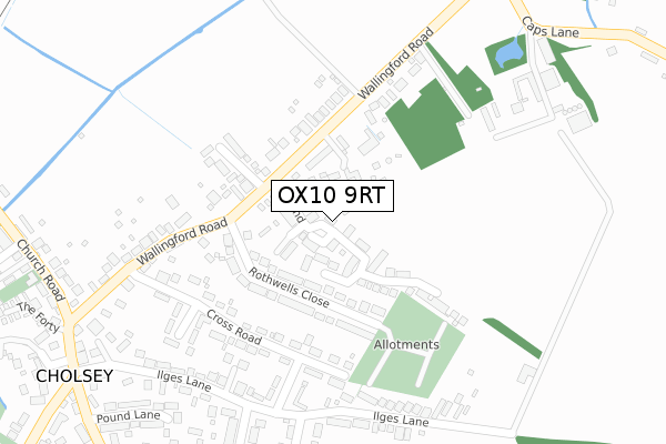 OX10 9RT map - large scale - OS Open Zoomstack (Ordnance Survey)