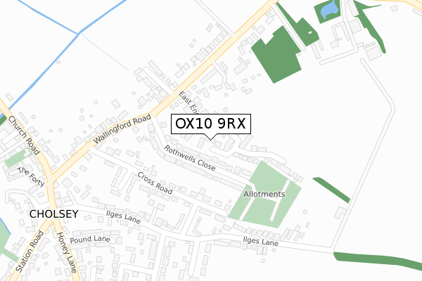 OX10 9RX map - large scale - OS Open Zoomstack (Ordnance Survey)