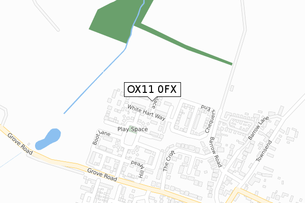 OX11 0FX map - large scale - OS Open Zoomstack (Ordnance Survey)