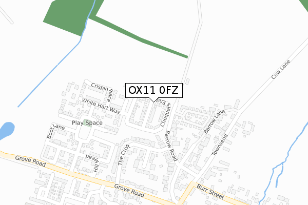 OX11 0FZ map - large scale - OS Open Zoomstack (Ordnance Survey)