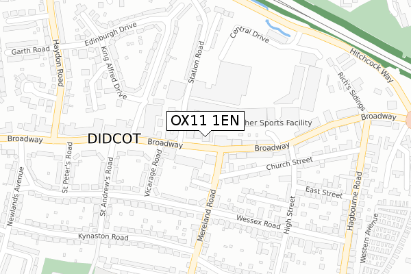 OX11 1EN map - large scale - OS Open Zoomstack (Ordnance Survey)