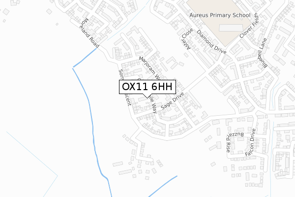 OX11 6HH map - large scale - OS Open Zoomstack (Ordnance Survey)