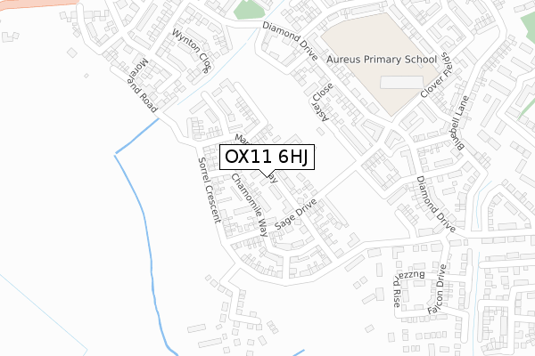 OX11 6HJ map - large scale - OS Open Zoomstack (Ordnance Survey)
