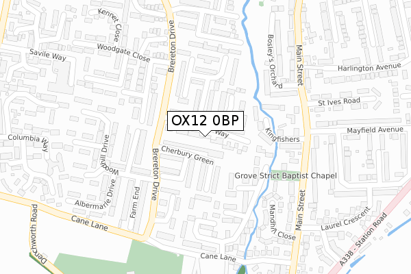 OX12 0BP map - large scale - OS Open Zoomstack (Ordnance Survey)