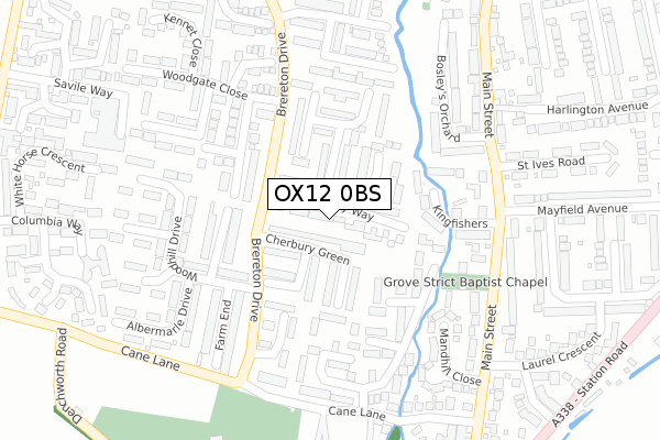 OX12 0BS map - large scale - OS Open Zoomstack (Ordnance Survey)