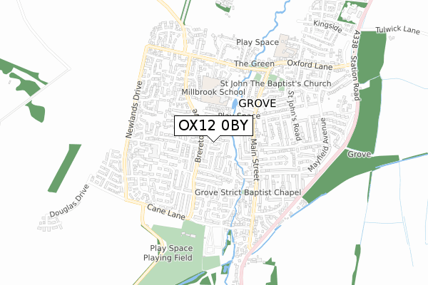 OX12 0BY map - small scale - OS Open Zoomstack (Ordnance Survey)