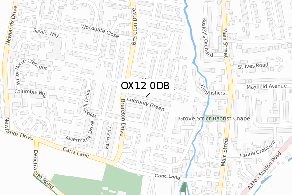 OX12 0DB map - large scale - OS Open Zoomstack (Ordnance Survey)