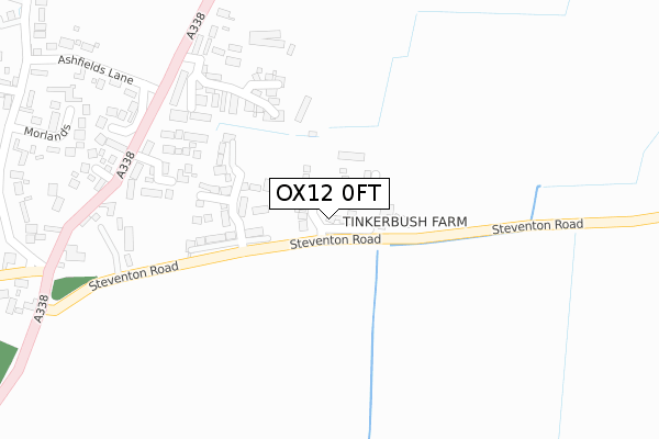 OX12 0FT map - large scale - OS Open Zoomstack (Ordnance Survey)