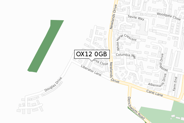 OX12 0GB map - large scale - OS Open Zoomstack (Ordnance Survey)