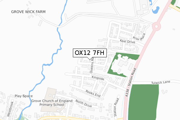 OX12 7FH map - large scale - OS Open Zoomstack (Ordnance Survey)