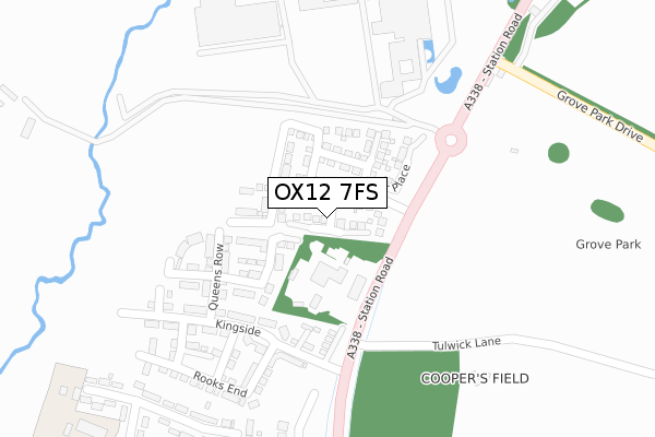 OX12 7FS map - large scale - OS Open Zoomstack (Ordnance Survey)