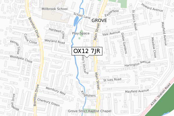 OX12 7JR map - large scale - OS Open Zoomstack (Ordnance Survey)