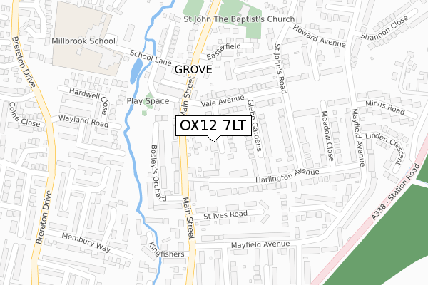 OX12 7LT map - large scale - OS Open Zoomstack (Ordnance Survey)