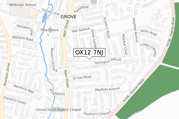 OX12 7NJ map - large scale - OS Open Zoomstack (Ordnance Survey)