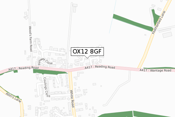 OX12 8GF map - large scale - OS Open Zoomstack (Ordnance Survey)