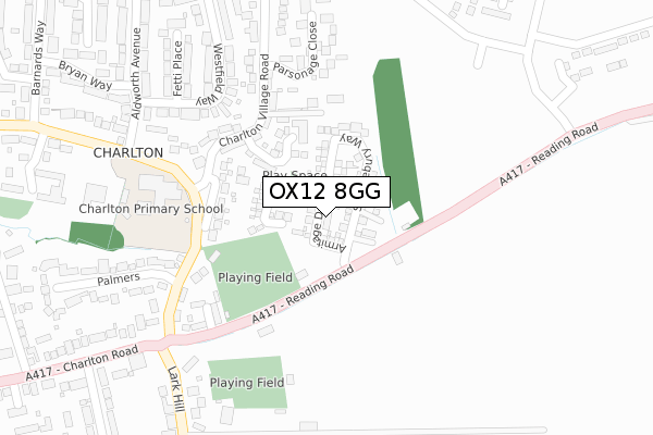 OX12 8GG map - large scale - OS Open Zoomstack (Ordnance Survey)