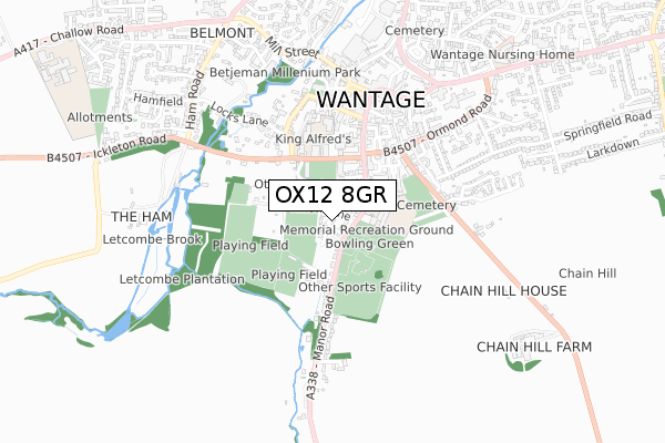 OX12 8GR map - small scale - OS Open Zoomstack (Ordnance Survey)