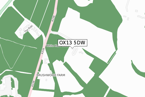 OX13 5DW map - large scale - OS Open Zoomstack (Ordnance Survey)