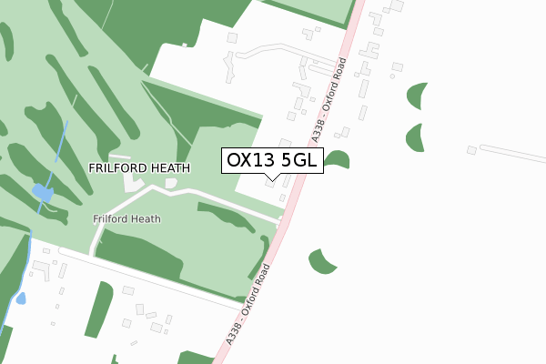 OX13 5GL map - large scale - OS Open Zoomstack (Ordnance Survey)