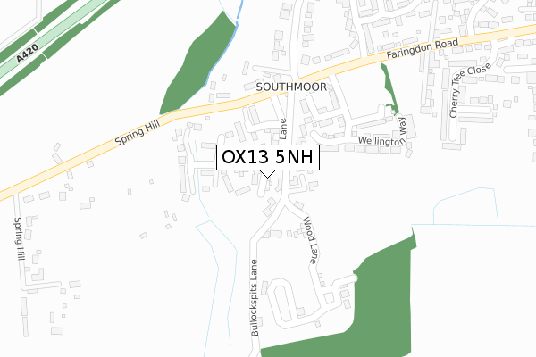 OX13 5NH map - large scale - OS Open Zoomstack (Ordnance Survey)