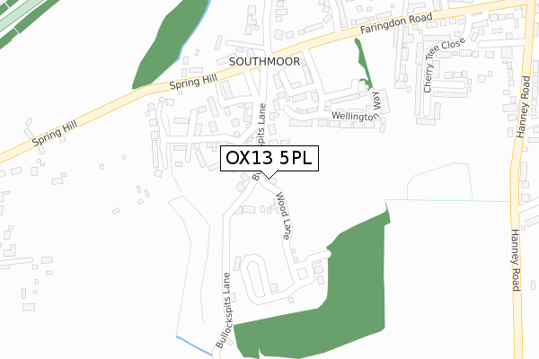 OX13 5PL map - large scale - OS Open Zoomstack (Ordnance Survey)