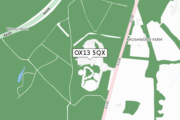 OX13 5QX map - large scale - OS Open Zoomstack (Ordnance Survey)