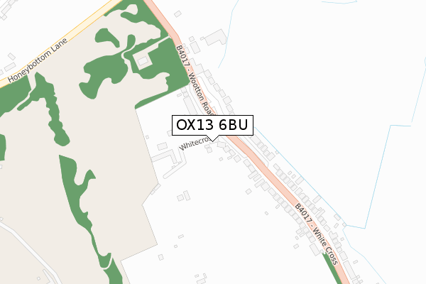 OX13 6BU map - large scale - OS Open Zoomstack (Ordnance Survey)