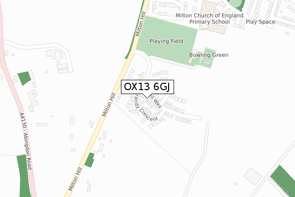 OX13 6GJ map - large scale - OS Open Zoomstack (Ordnance Survey)