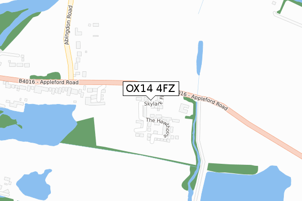 OX14 4FZ map - large scale - OS Open Zoomstack (Ordnance Survey)