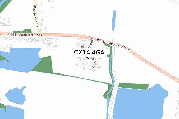 OX14 4GA map - large scale - OS Open Zoomstack (Ordnance Survey)