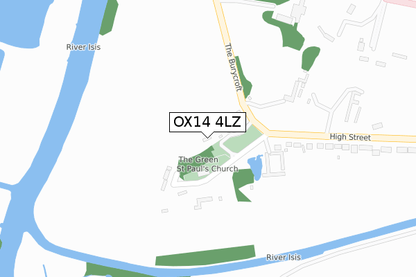 OX14 4LZ map - large scale - OS Open Zoomstack (Ordnance Survey)