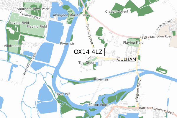 OX14 4LZ map - small scale - OS Open Zoomstack (Ordnance Survey)