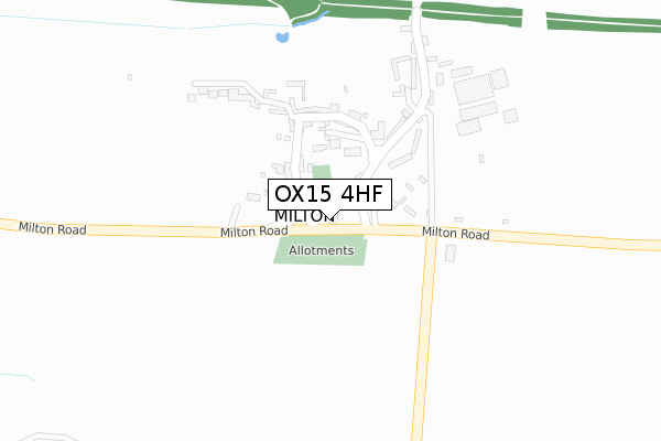 OX15 4HF map - large scale - OS Open Zoomstack (Ordnance Survey)