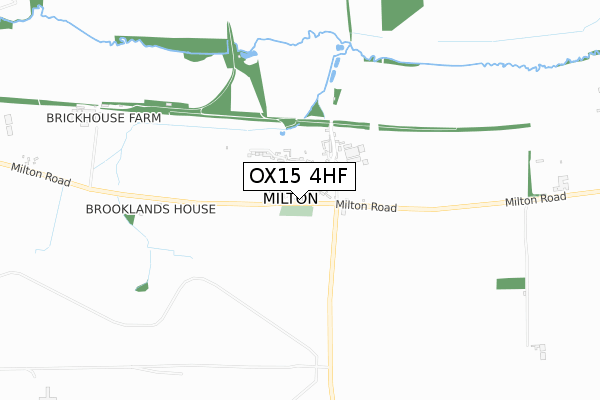 OX15 4HF map - small scale - OS Open Zoomstack (Ordnance Survey)