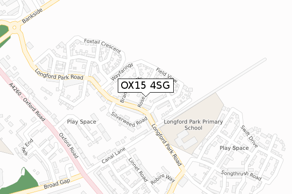 OX15 4SG map - large scale - OS Open Zoomstack (Ordnance Survey)