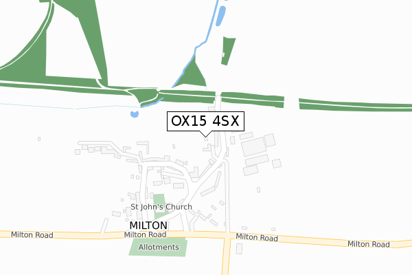 OX15 4SX map - large scale - OS Open Zoomstack (Ordnance Survey)